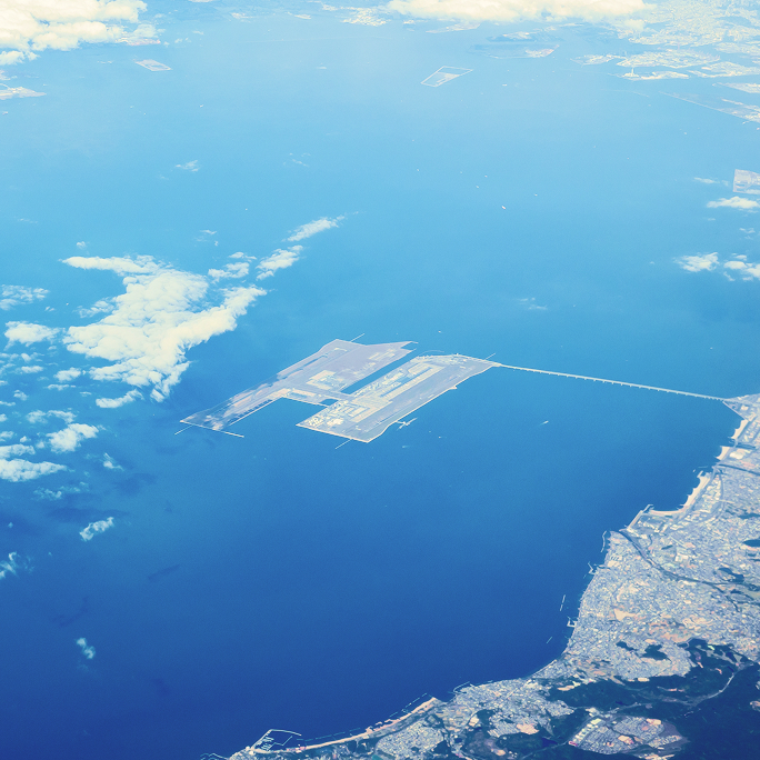 関西国際空港の空撮