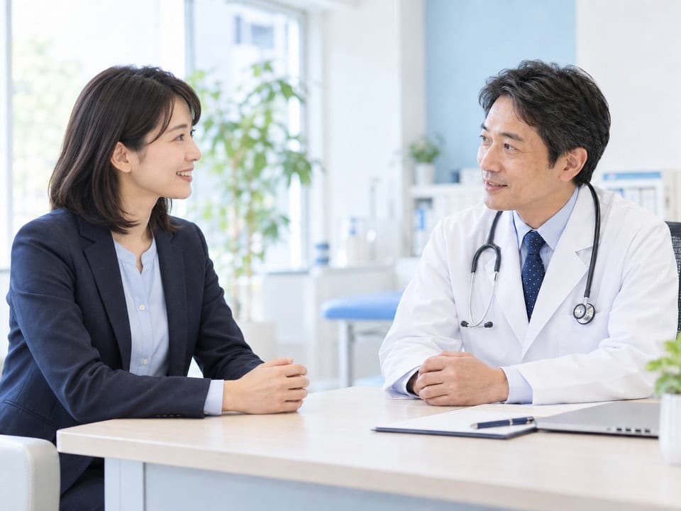 社員が医師へ相談する様子のイメージ